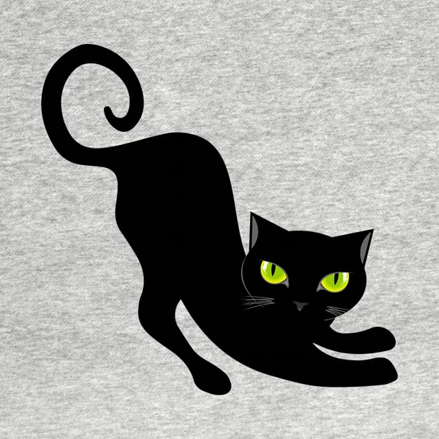 Mystic Black Cat T-Shirt by MasutaroOracle